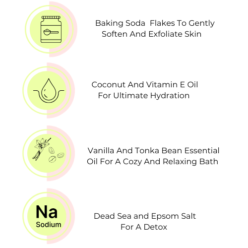 Sugar Cookie -Vanilla and Tonka Bean Bath Soak with Epsom and Dead Sea Salt